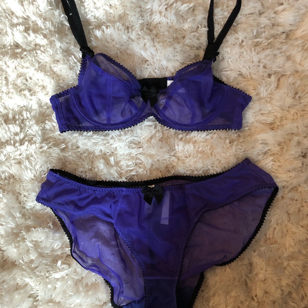 Claudette Purple Mesh Bra ๐ - Picture 6 of 6